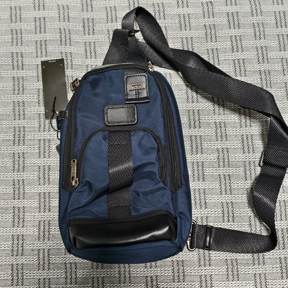 Tumi Alpha Bravo Anti-Theft Chest Sling Bag | Tactical Blue Crossbody